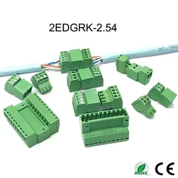 2.54mm 2EDGRK 15EDGKP 2P/3P/4P/5P/6P/8P/12P-16PIN 암 수 솔더리스 도킹 유형 PCB 플러그 와이어 터미널 블록 커넥터