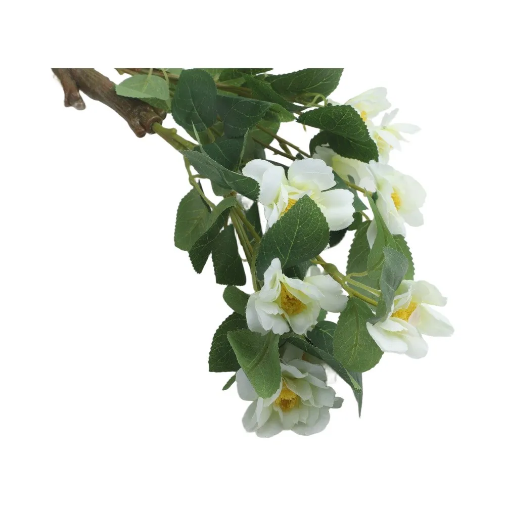 42cm imitation camellia artificial plant in plastic for office For home desk decoration requiring maintenance 42cm