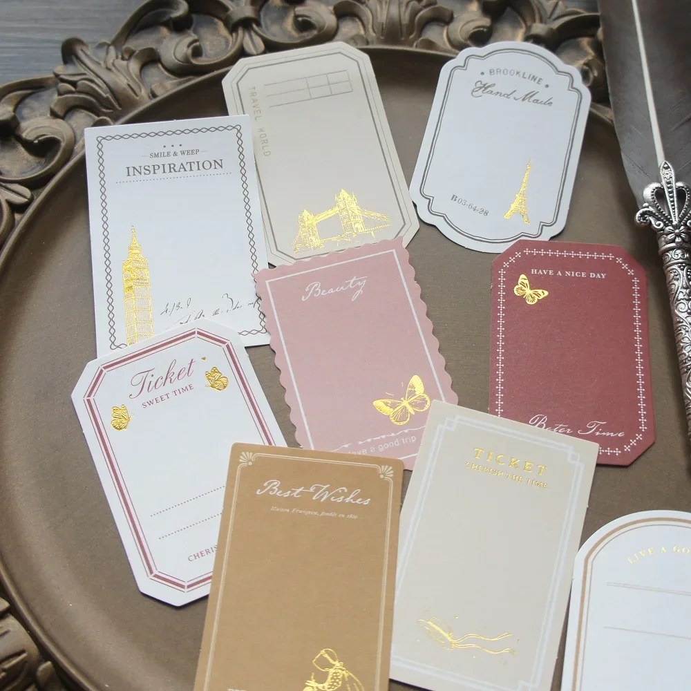 

30pcs Gold Record Message Letter Frame Paper As Creative Craft Paper Background Scrapbooking DIY Decoration