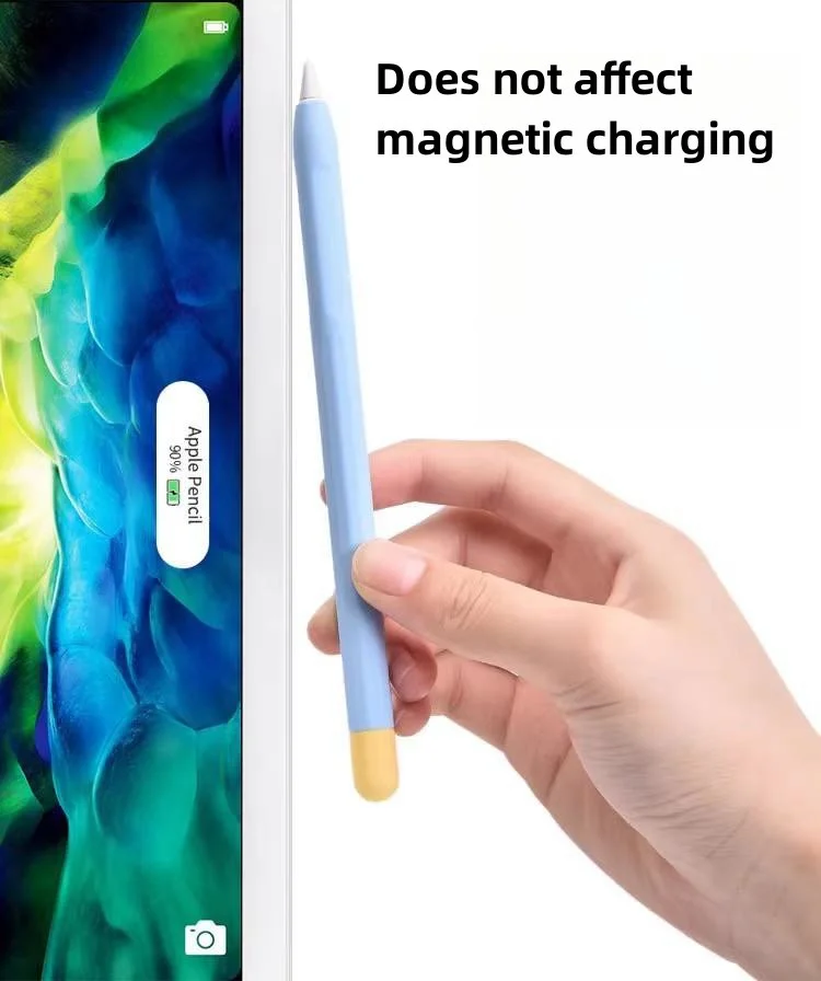 Federmäppchen für Apple Pencil Pro und Pencil 2. und 1. Generation, Tablet-Stylus-Schutzhülle, weiches Silikon, stoßfest – Detail 3