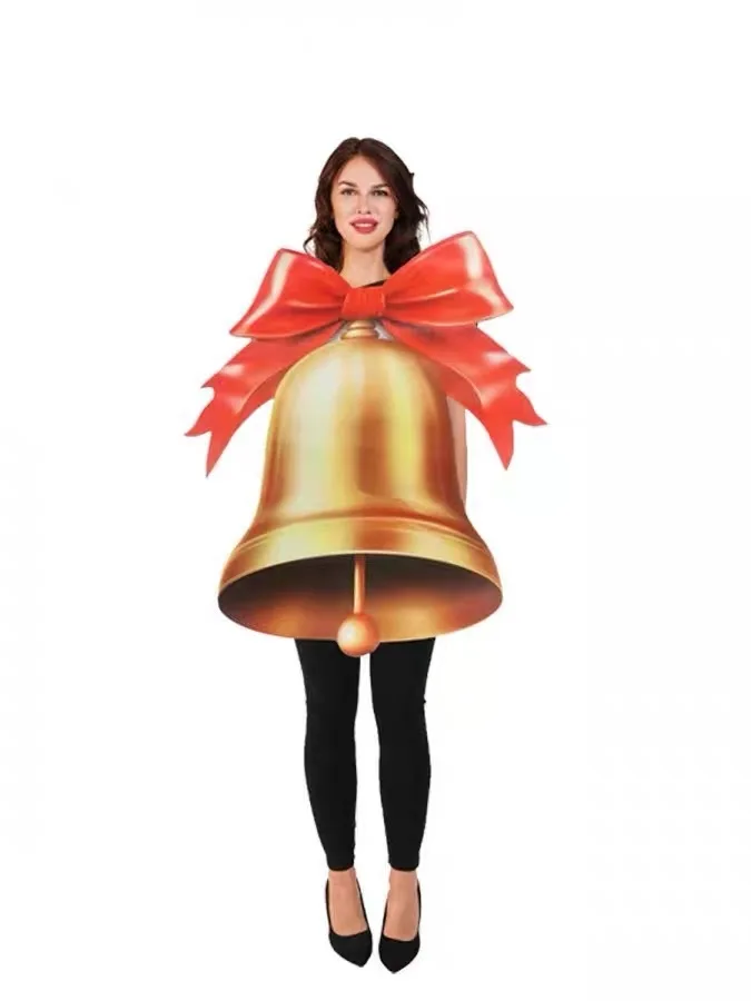 Cisas Tree Bell Sos Role Play Costume Funny Stage Performance Clothing for Adults Polyester Fiber 00% Winter Faion