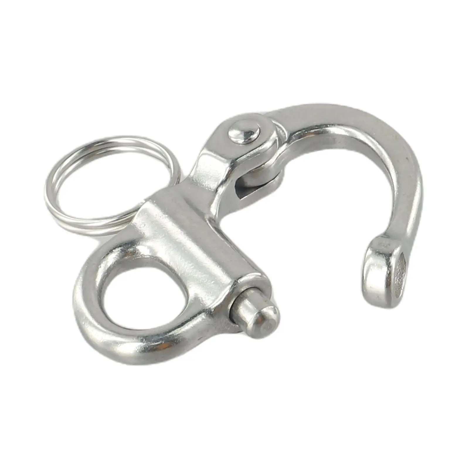 316 Stainless Quick Release Boat Anchor Chain Eye Shackle Swivel Hook Snap Marine 52mm  Quick Release Pin High Strength Hardness