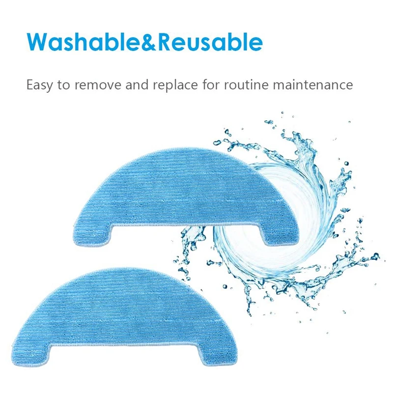 4 Pack Replacement Mops Kit R500, R550(R500+), R580, R750, G800, G850 Robotic Vacuum Mop