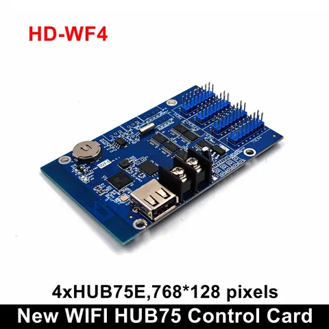 HD-WF4 풀 컬러 LED 모듈 HUB75 RGB 마더보드 그래픽 카드 디스플레이 화면 USB 포트 WiFi 시스템 컨트롤러