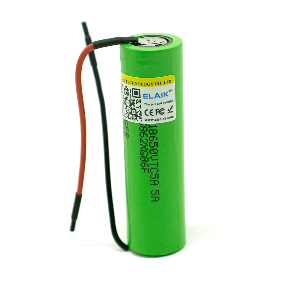 1-20 Stuks 3.7V 18650 Vtc5 2600Mah Lithium Oplaadbare Batterij 18650vtc5 30a Ontlading Voor Alle Soorten Elektronisch Speelgoed + Bedrading