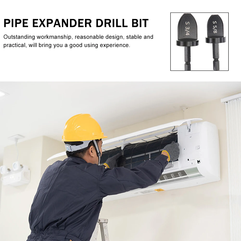 

6Pcs Portable Pipe Swage Tool Set with Drill Bit for Air Conditioner Installation