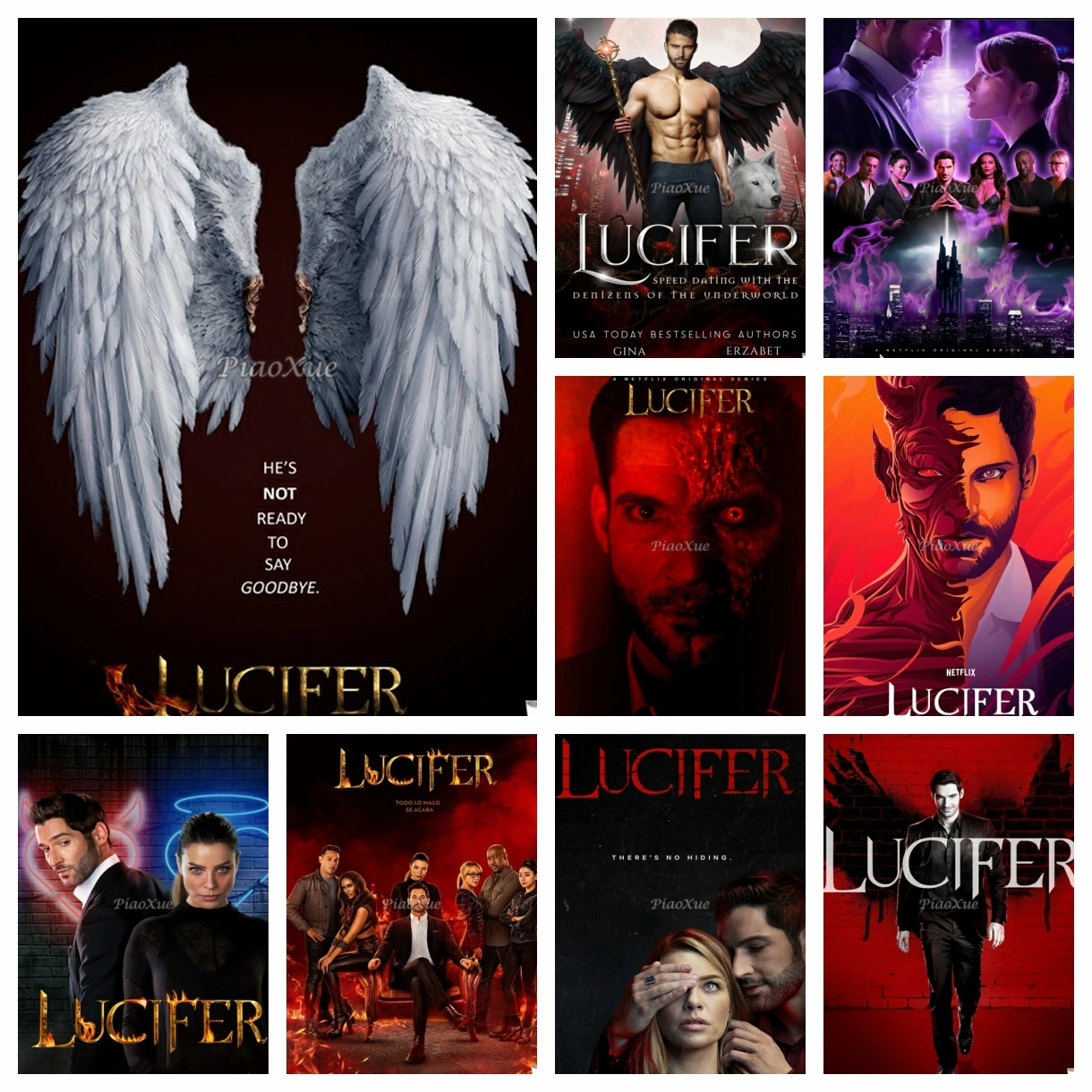 Lucifer Classic TV-Serie 5D DIY Diamant Malerei Poster Wandaufkleber Wohnzimmer Dekor Bild Malerei Handwerk Kunst Kreuzstich