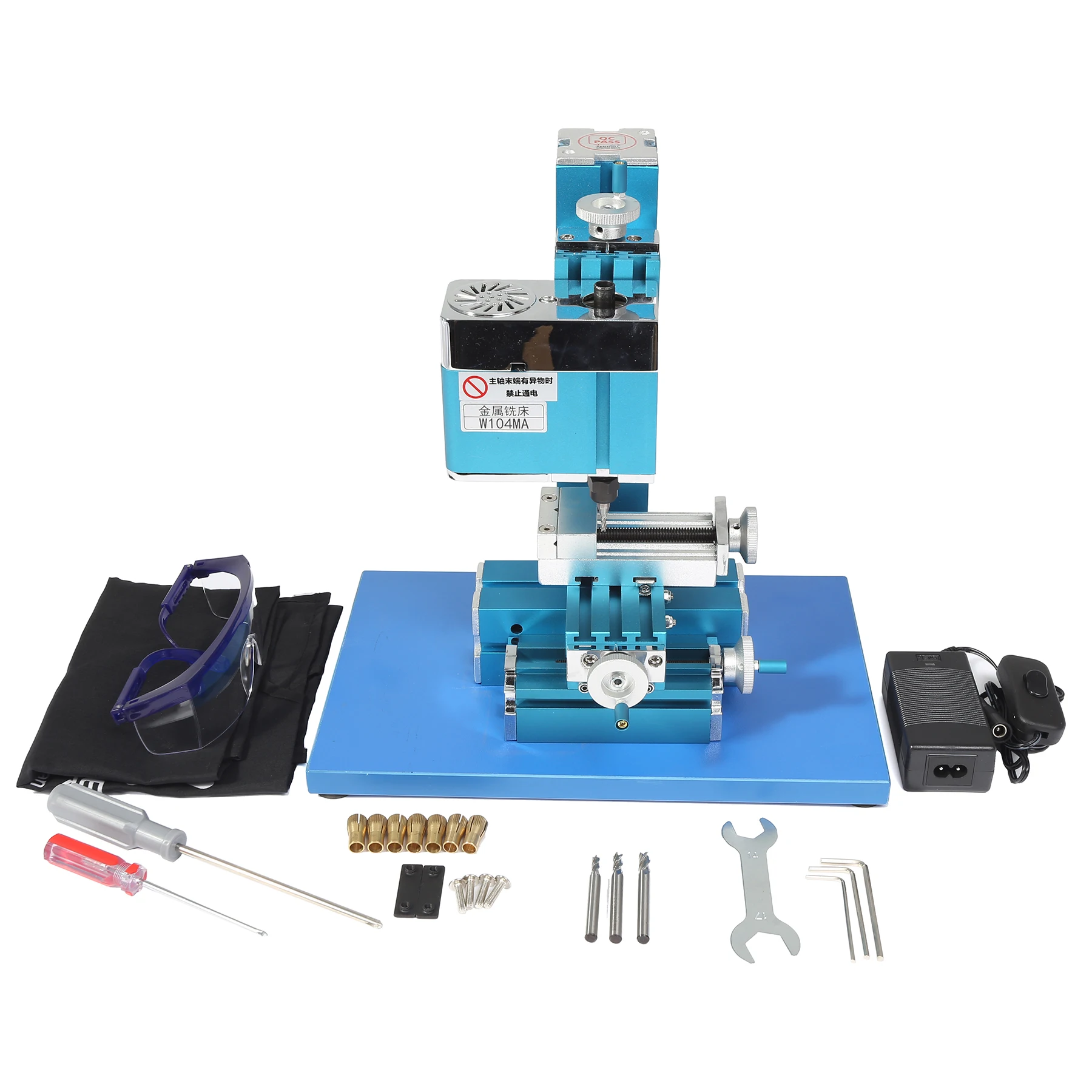 36W Mini Metal Milling Machine Motorized Metalworking DIY Tool Benchtop Woodworking for Hobby Science Education Modelmaking