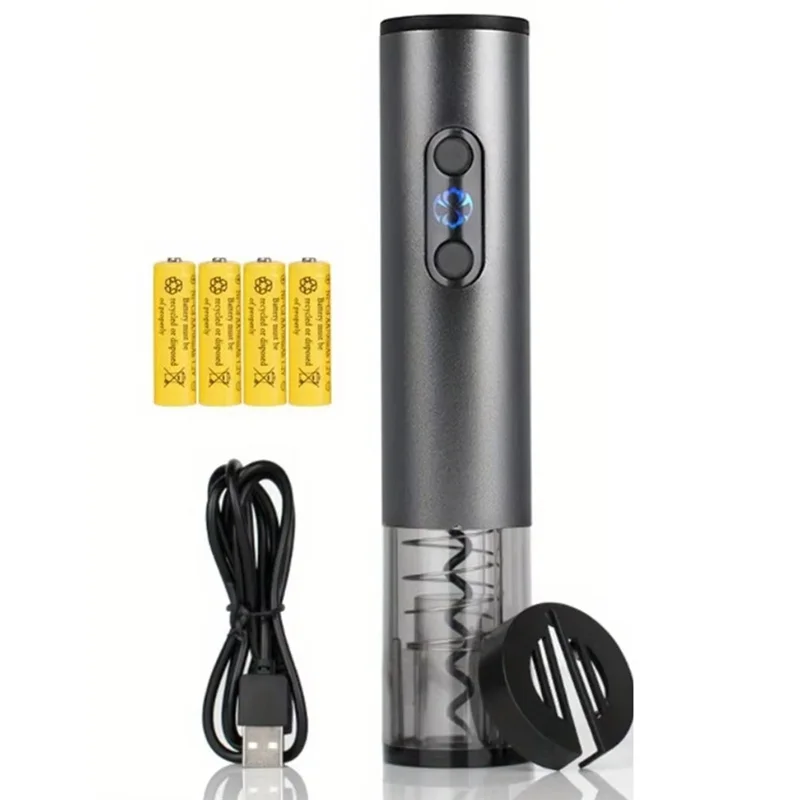 

N04R Electric Wine Bottle Opener USB Rechargeable Automatic Wine Corkscrew With Foil Cutter Corkscrew Kitchen Gadgets