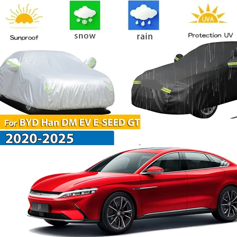 

For BYD Han DM EV E-SEED GT 2020 - 2025 Full Car Covers Outdoor Sun Anti UV Rain Snow Dust Protection Oxford Cloth Accessories