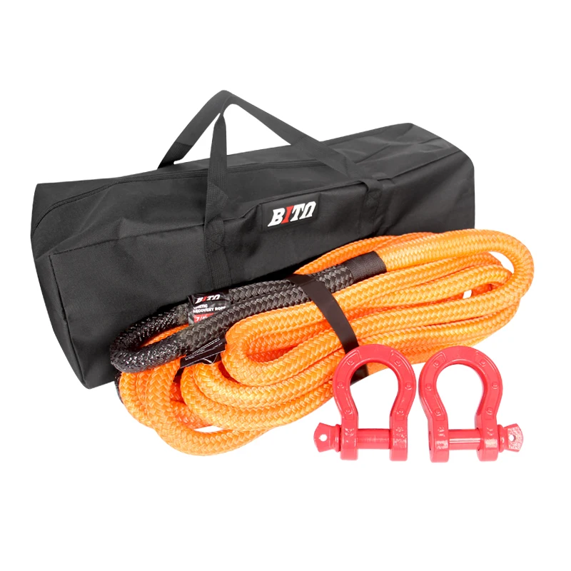 The new car towing rope off-road vehicle can tow an upgraded version of a 15 ton rescue rope with shackle