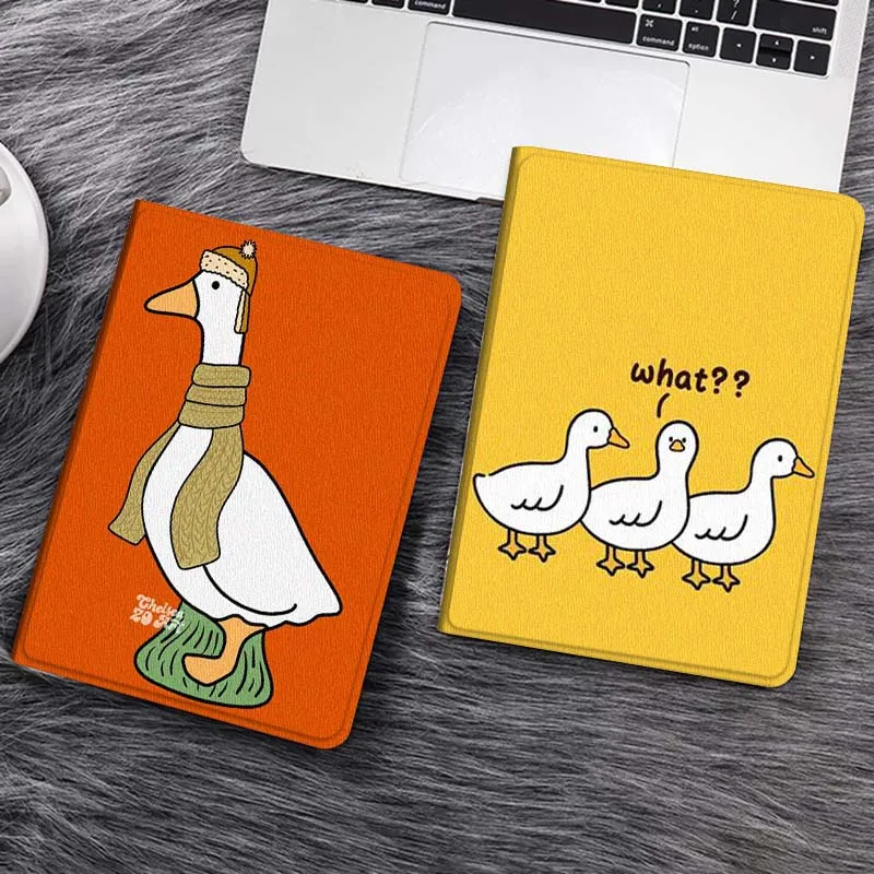 

Cartoon Art Duck Popular For Huawei MediaPad T5 T10s M6 M5Lite SE Honor Tab 5 6 7 V7 V8 X8a X9a Pro Soft Tablet Case Gift