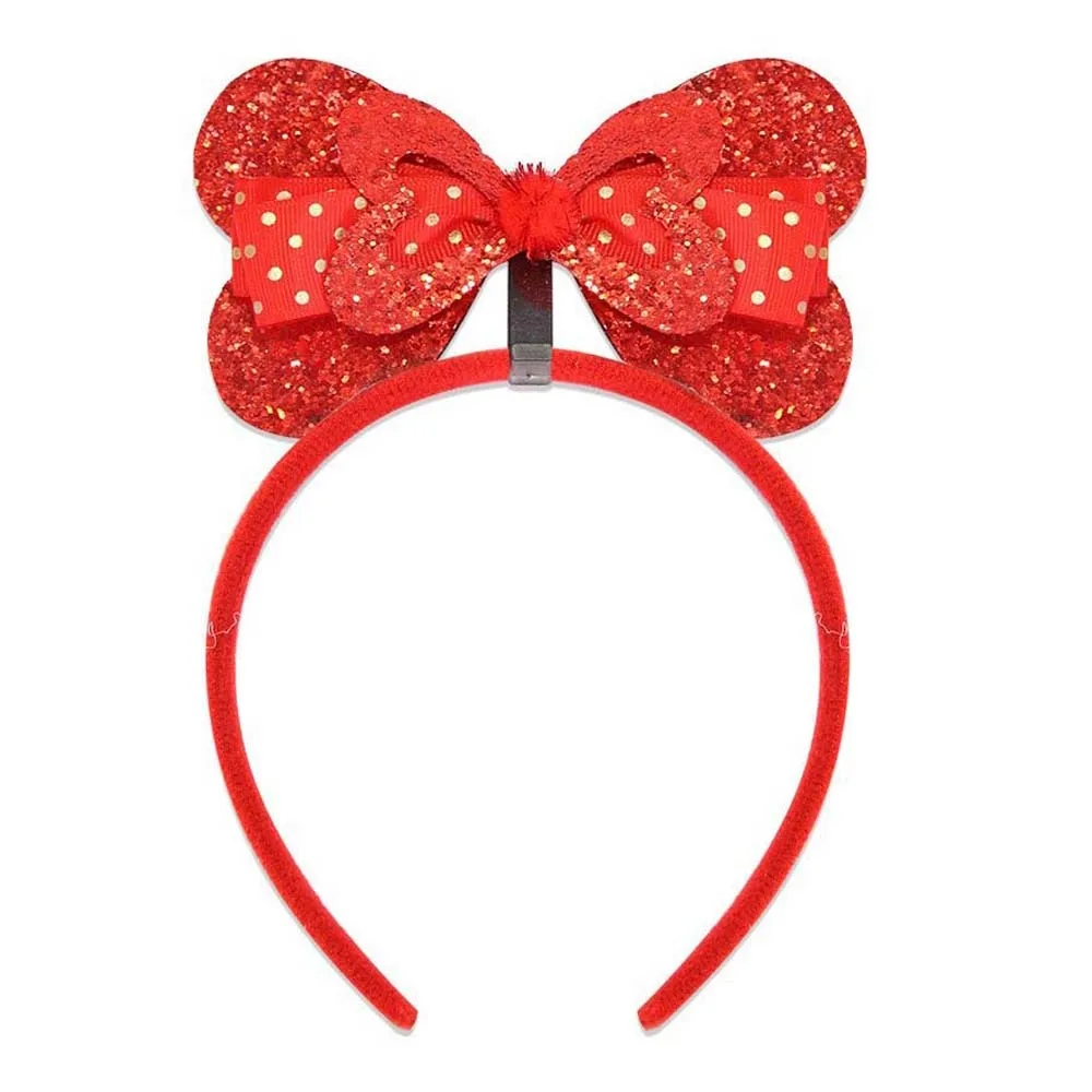 

Headdress Felt Valentine's Day Hair Hoop Sequins Plastic Red Heart Headband Red Pink Shining Heart Hairband Family