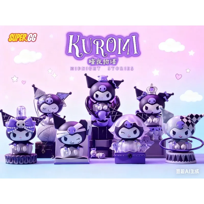 

Sanrio Kuromi Dark Tale Series слепая коробка аниме фигурка коллекция девочек подарок на день рождения игрушка загадочная коробка