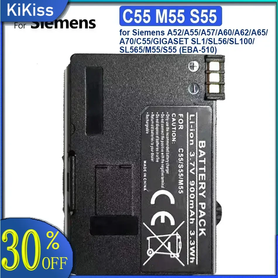 Mobile Phone Battery C55 M55 S55 900Mah For Siemens A52/A55/A57/A60/A62/A65/A70/C55/GIGASET SL1/SL56/SL100/SL5