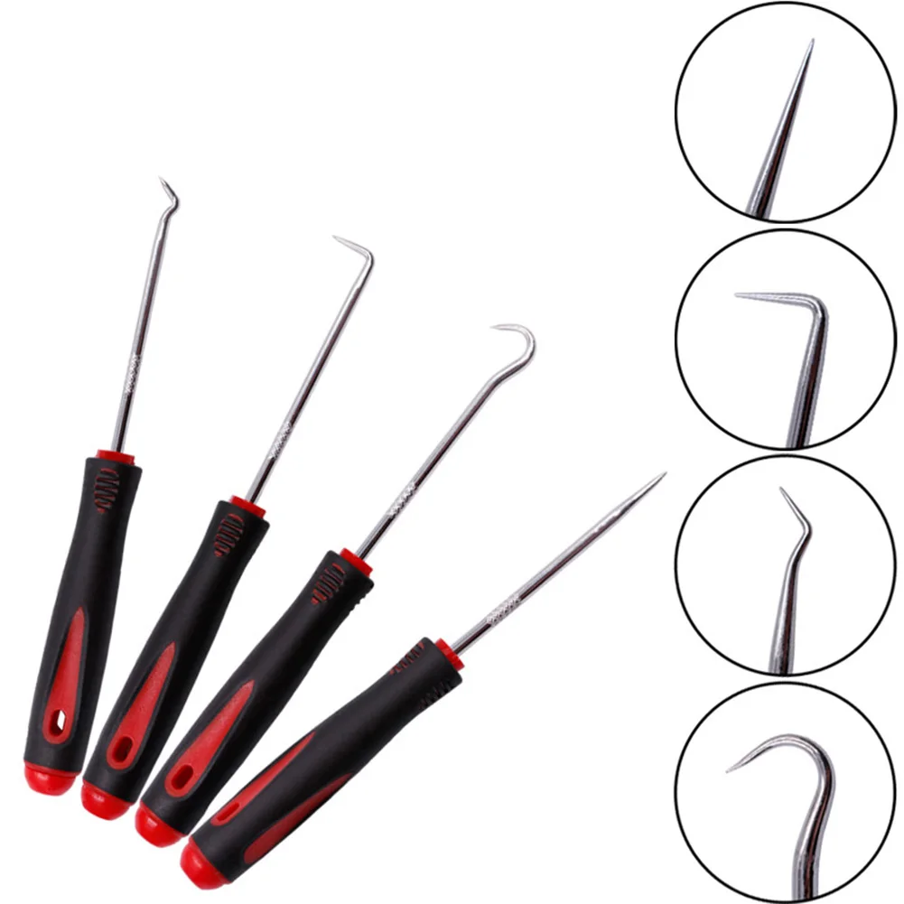 

4pcs Car Pick Hook Set O Ring Oil Seal Screwdrivers Puller Remover O-Ring Seal Gasket Auto Repair Tools