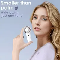 2025 New Ultralight Only 60G Mini Size Handheld Fan Portable Fan Air Cooler Pocket Fan Rechargeable for Travelling Shopping