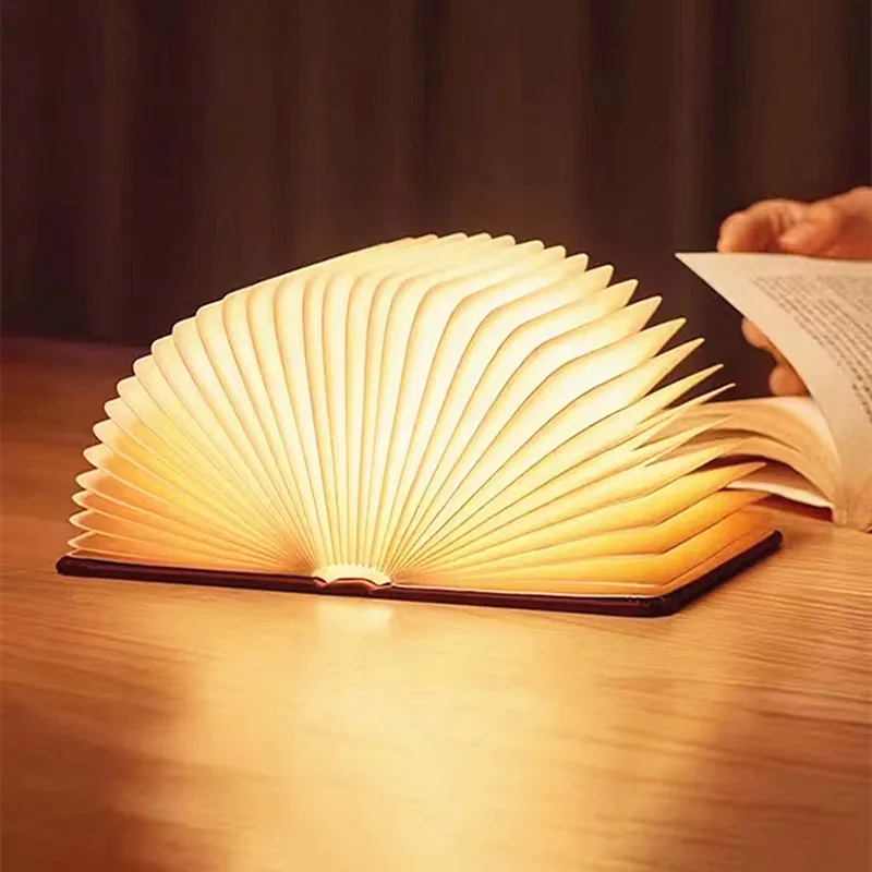 

Creative Folding Flip Table Lamp Will Glow Book Lamp Bedroom Bedside Table Top Atmosphere DIY Nightlight Birthday Gift Gift