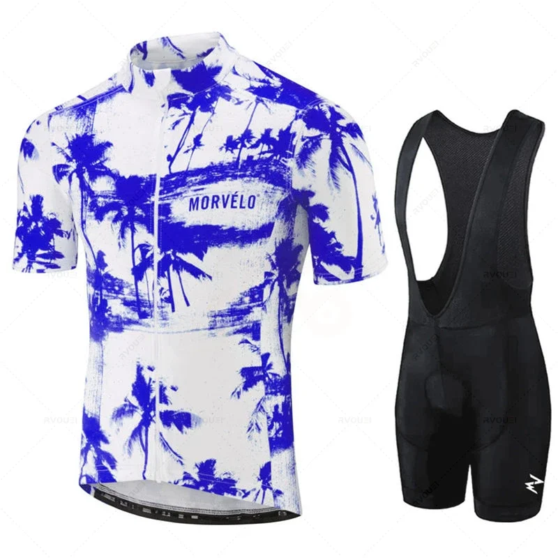 Morvelo-Team Racing Cycling Suits for Men, Tops, Triathlon Bike Wear, Quick Dry Bicycle Jersey, Clothing Sets