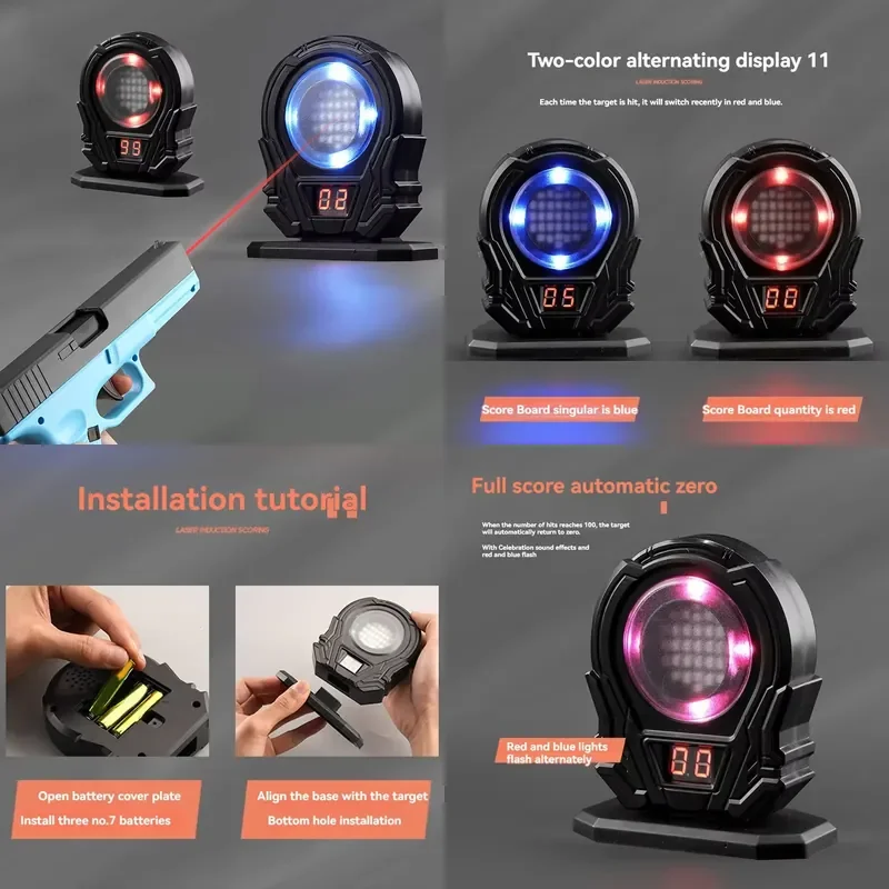 cible-de-tir-laser-electronique-a-induction-infrarouge-avec-effets-sonores-pour-l'entrainement-et-la-pratique