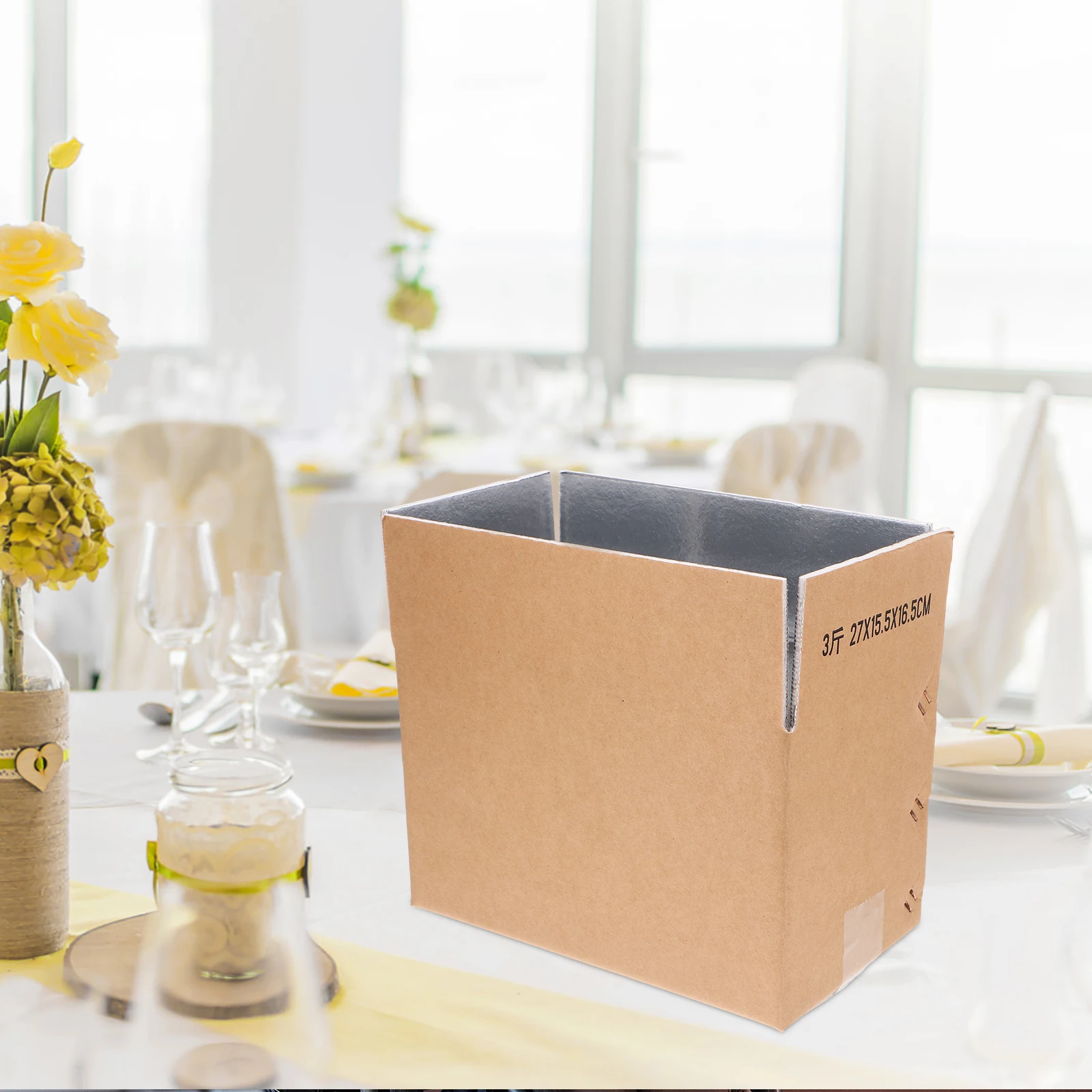 

2pcs Insulated Transport Box Carton For Seafood Freezer Food Cold Shipping Aluminum Foil Foam Reusable Thermal Boxes Packaging