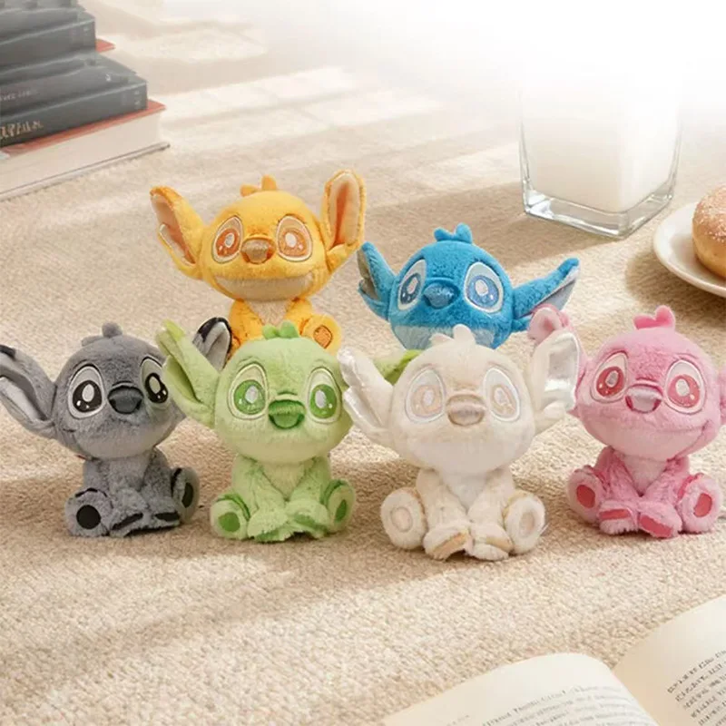 Porte-clés en peluche Disney Stitch, poupée en peluche, pendentif, jouets en peluche pour enfants, garçons et filles, cadeaux d'anniversaire et de noël