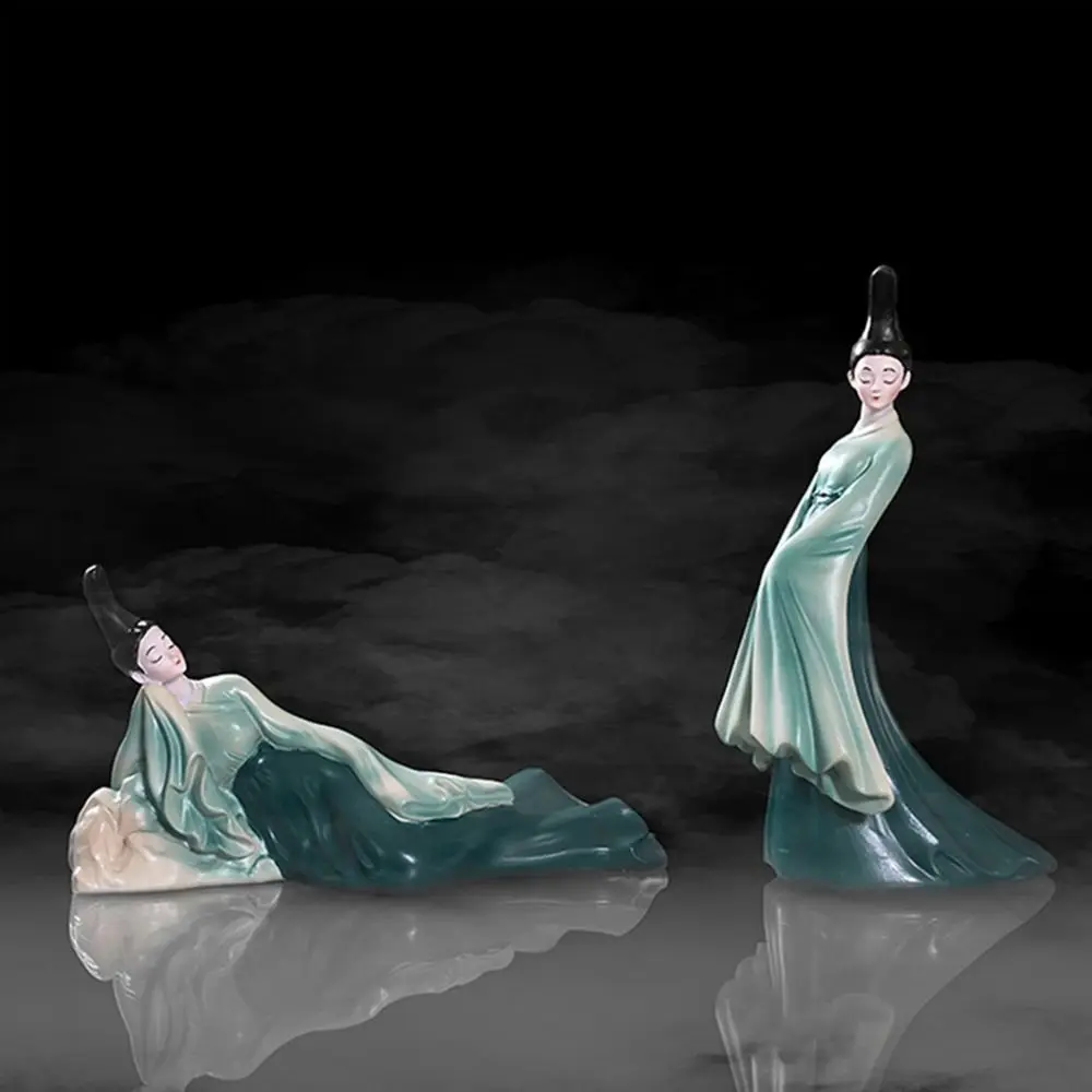 

Kawaii Chinese Classical Beauty Statue Cartoon Mini Cultural lady Resin Figurine Durable Handmade Chinese Style Doll Toy