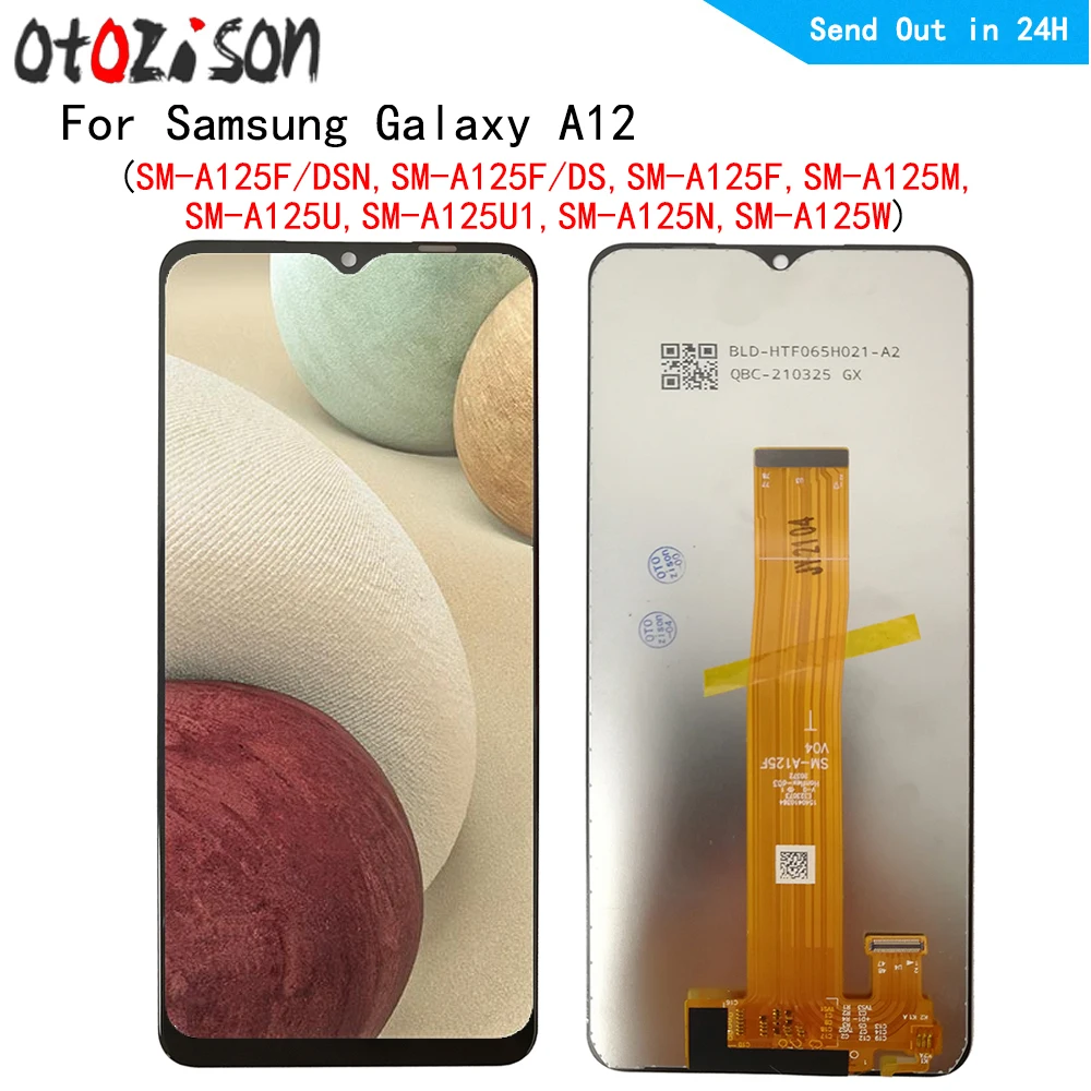 

6.5" Screen For Samsung Galaxy A12 SM-A125F, SM-A125M, SM-A125U LCD Display Screen Touch Panel Digitizer With Frame Assembly