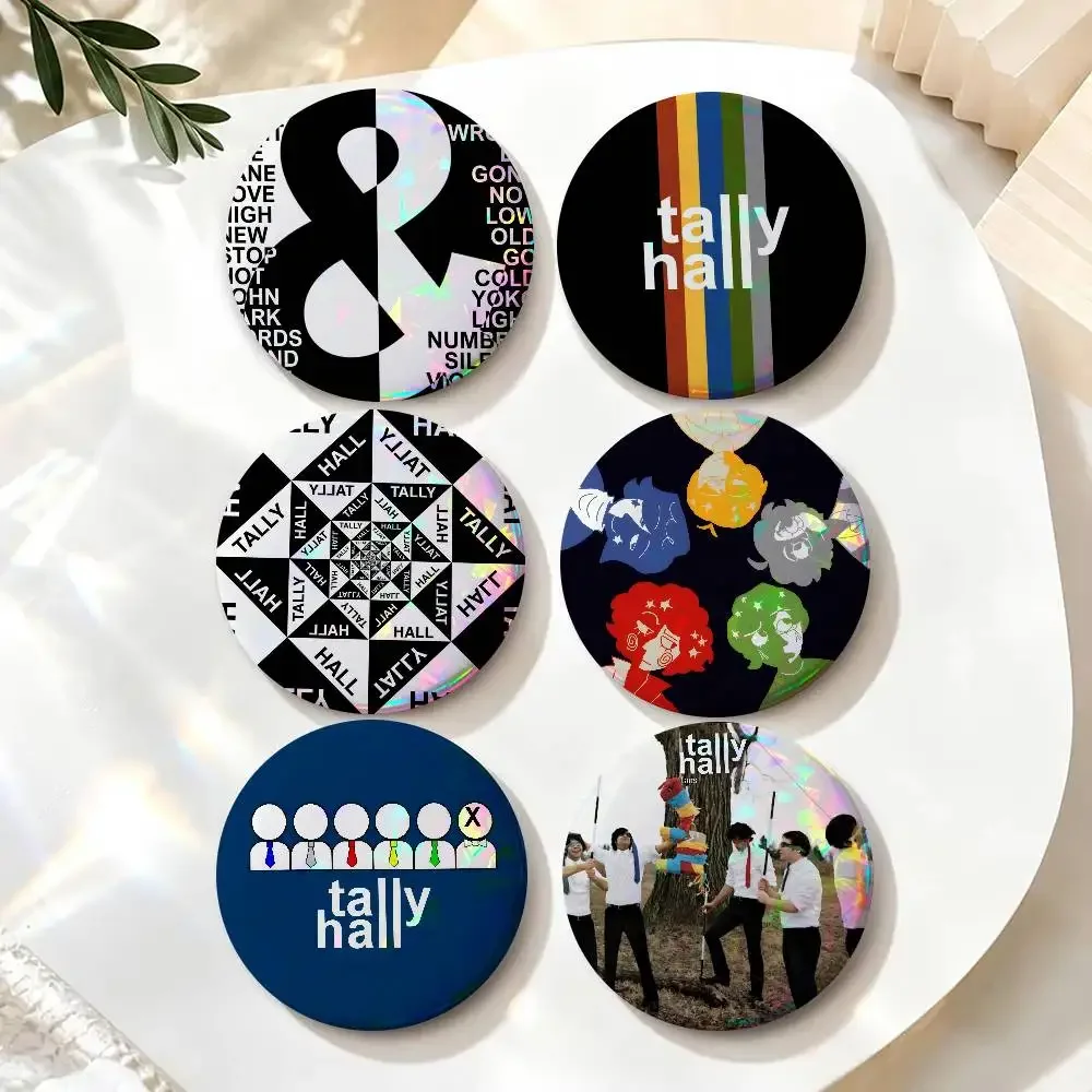 1 PC Rock Band Tally Hall Cartoon Style Round Badge Game Figure Button Pin Tinplate Brooch Clothes Bag Accessories Friends Gift