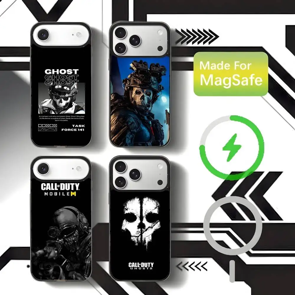 

COD C-Call Of Duty Ghost Phone Case For iPhone 17,16,15,14,13,12,11,Pro,Max,Plus,Mini,SE4,E Magnetic Magsafe Wireless Charging