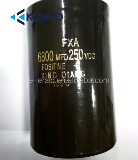 Super capacitor Horns capacitor 250V 6800uF 65*105mm