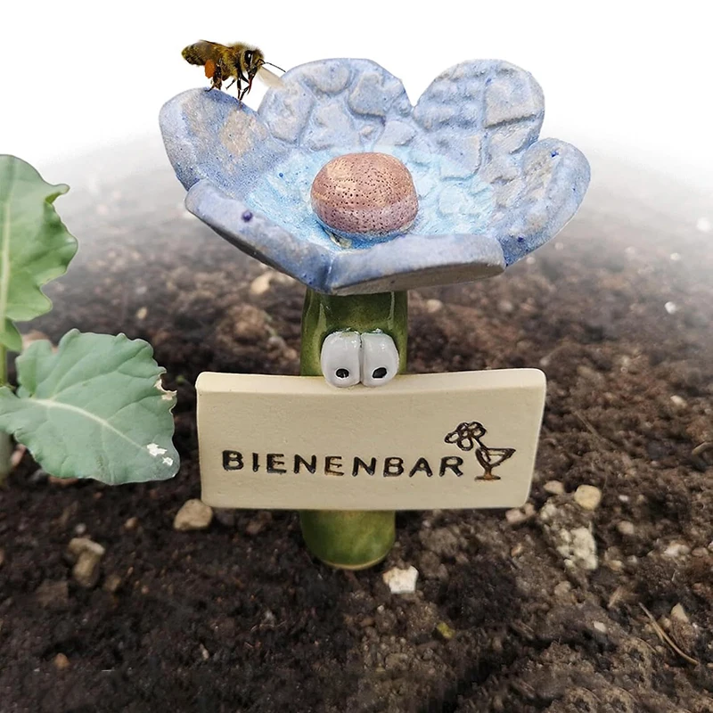 

New Insect Drinkers–Fascinating Drinkers Bee Drinking Cup for Wild Pollinator Feeder Flower Shaped Outdoor Garden Decorations