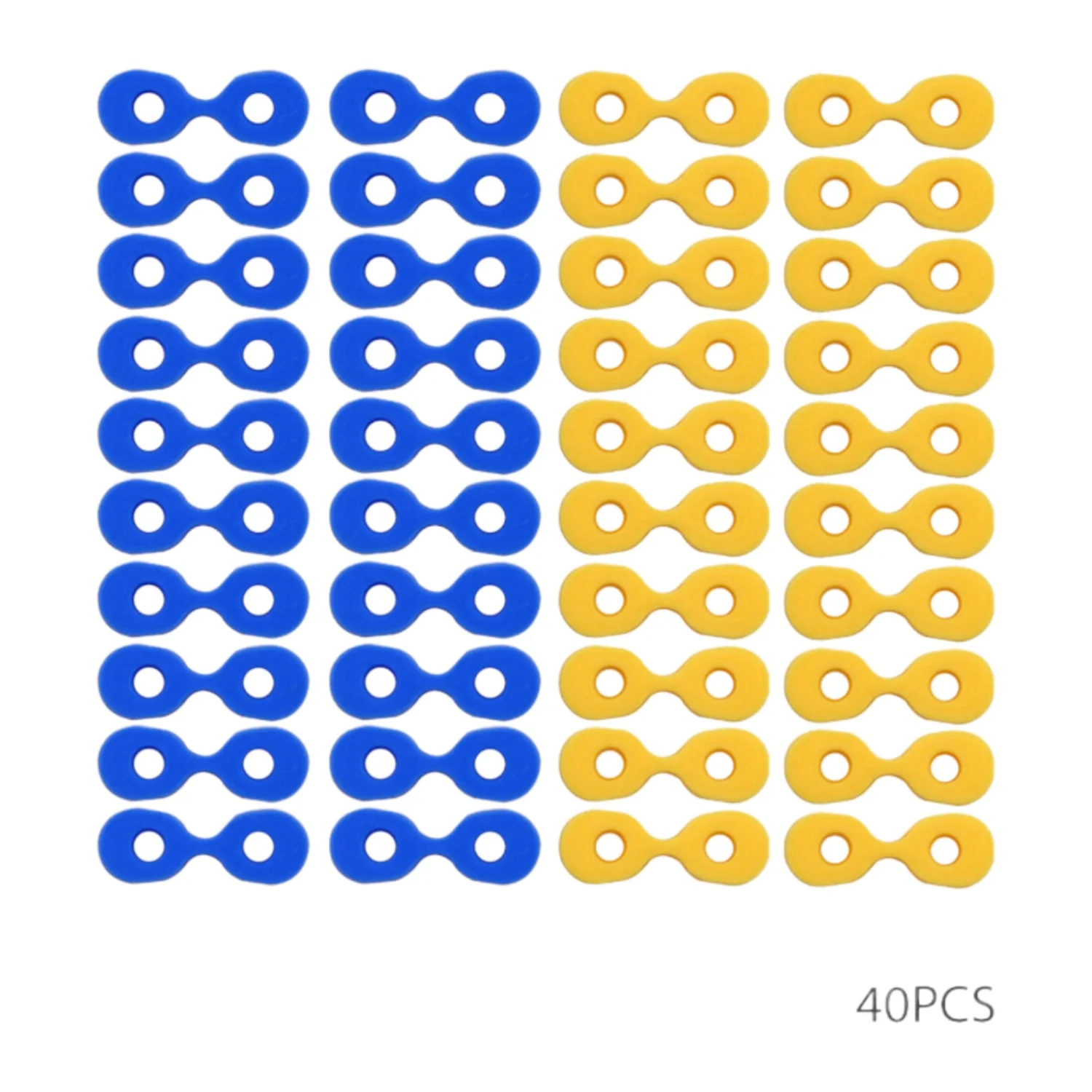 

40Pcs Dental Wedge Matrix Matrices Tooth Seperator Elastic Rubber Fixing Wedges 2.0mm Yellow 2.5mm Blue 135℃ Heat Resistant