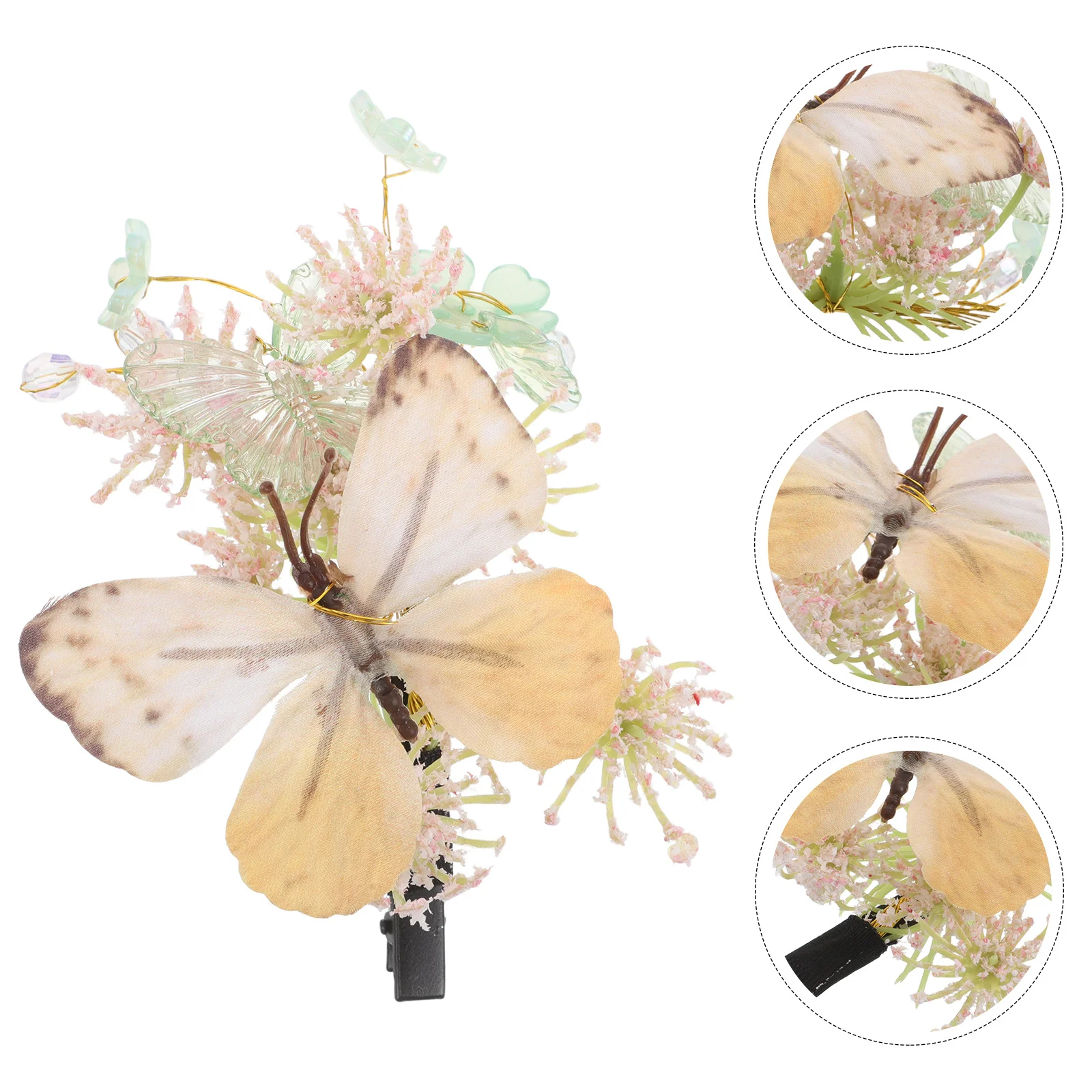 

Butterfly Flower Hair Clip Elegant Barrette Accessories for Women Girls Wedding Prom Party Decorative Styling Fairy Barrette