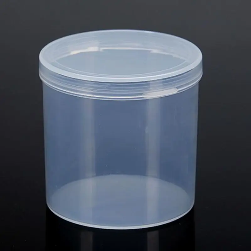 1pc小さなラウンドクリアプラスチックビーズ収納ボックス小物工芸品ハードウェア保存容器ケースボックス