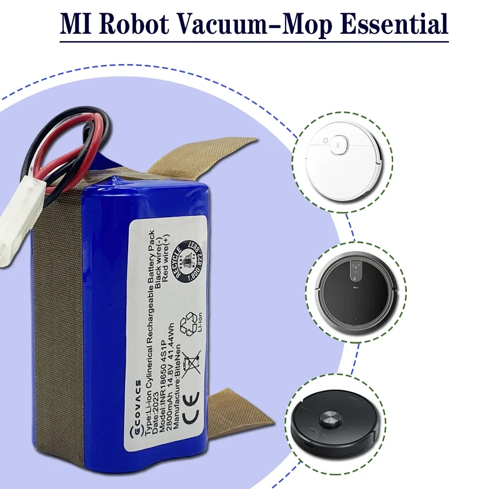 14.8V 2600mah Rechargeable Lithium Battery For ILIFE A4s A6 V7s Plus A9s W400 Robot Vacuum Cleaner INR18650 M26-4S1P Batteries