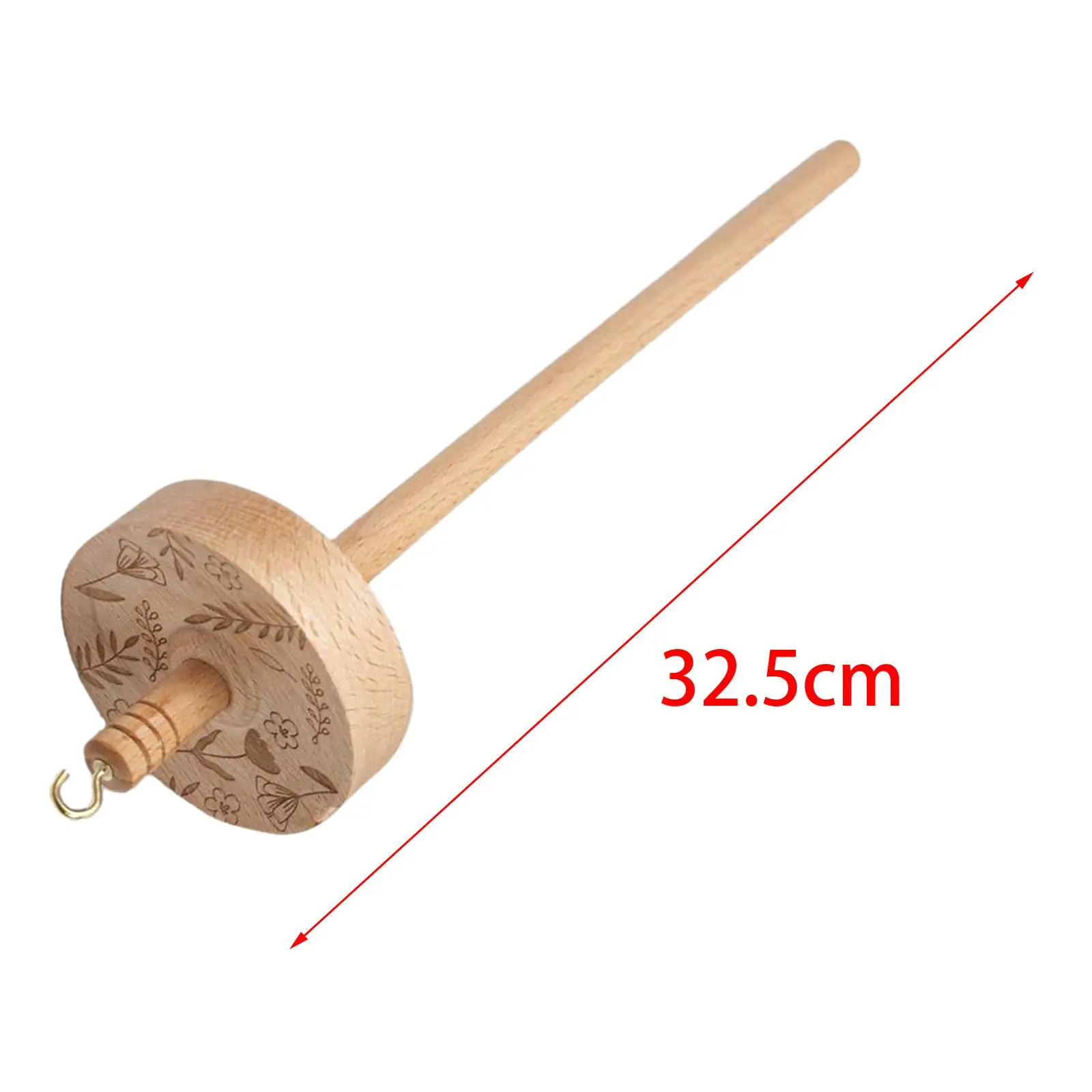 Top Whorl 12.80inch Portable Wheel Easy to Use Retro Style Sewing Crafts Drop Spindle for Knitted Crochet Pom Pom's Felting DIY view 4