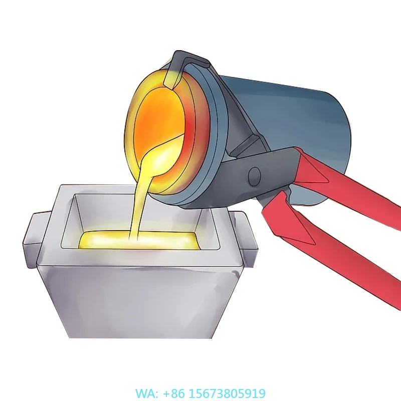 1KG 2KG 5KG 10KG Induction Melting Furnace Gold, Silver and Copper Iron-making Furnace New Hot-selling Product Small Melting Fur