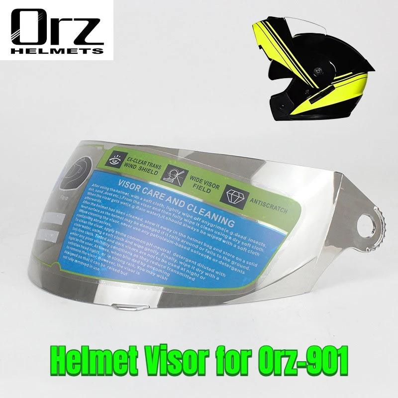 

Model Full Face Motorcycle Helmet Visor for Orz-901 4 Color Flip Motorcycle Helmet Cover Helmet Motorcycle Lens Visière Moto