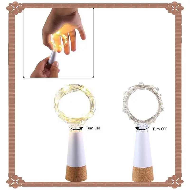 

24-Hour Delivery 2PCS USB Powered LED Cork Bottle Fairy Lights 2M 20 Leds Battery For Home Kitchen Party Decor