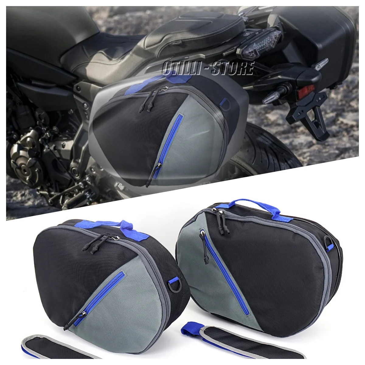 Motorcycle Luggage Tail Bag Toolbox Inner Bags For Yamaha Tracer7 TRACER 700 GT Tracer 7 Travel Storage Pack Portable Handbag