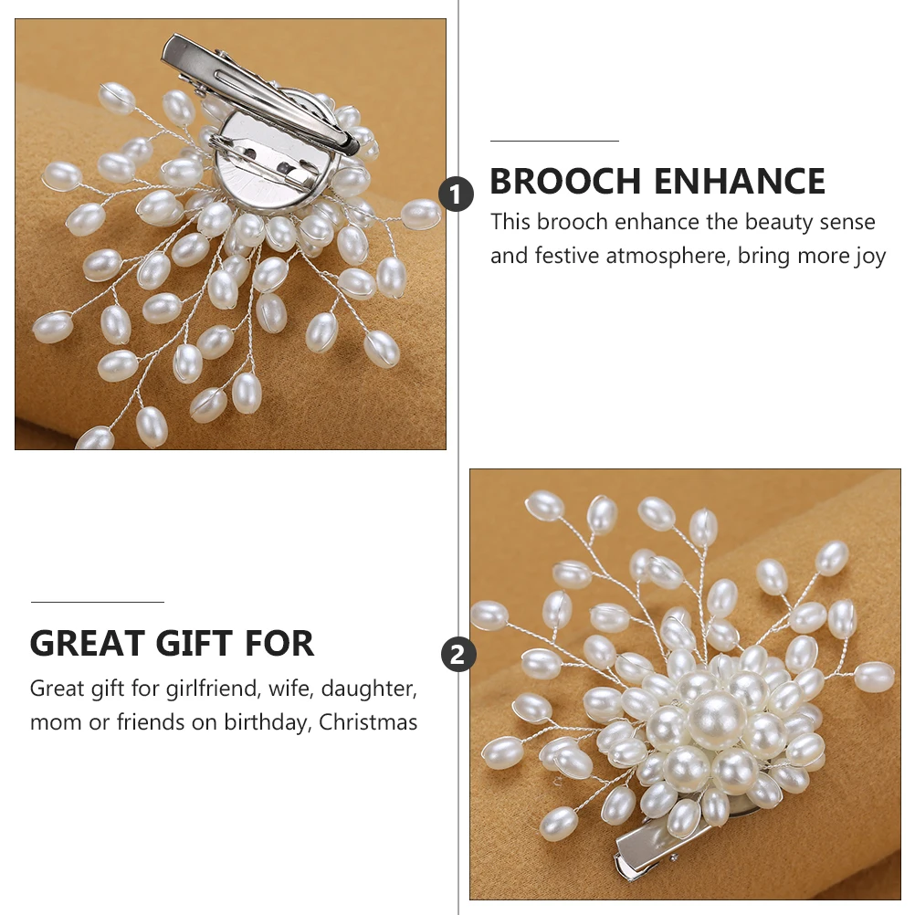 

Women Brooch Pin Elegant Faux Pearls Design For Sweater Shirt Dress Decoration Wedding Party Fashion Jewelry Gift