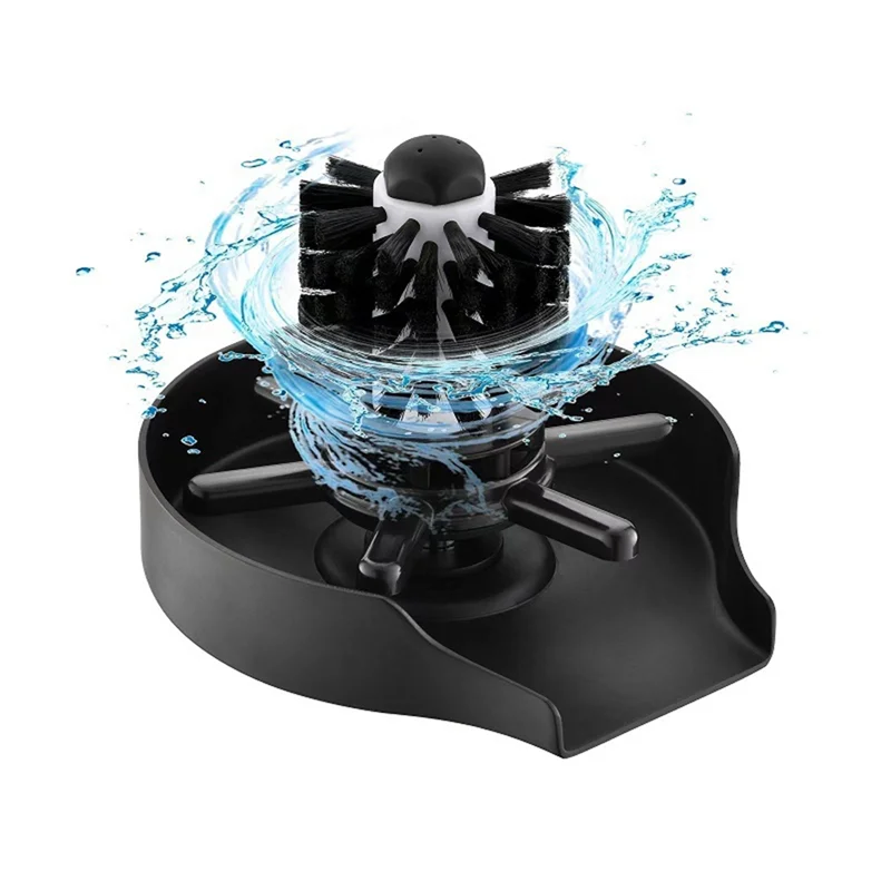 

SYW-Мталлическая ополаскиватель для стекла для кухонной мойки 360° ° Поворотная мойка чашек с щеткой, очиститель чашек, мойка для бутылок кухонной мойки для бара