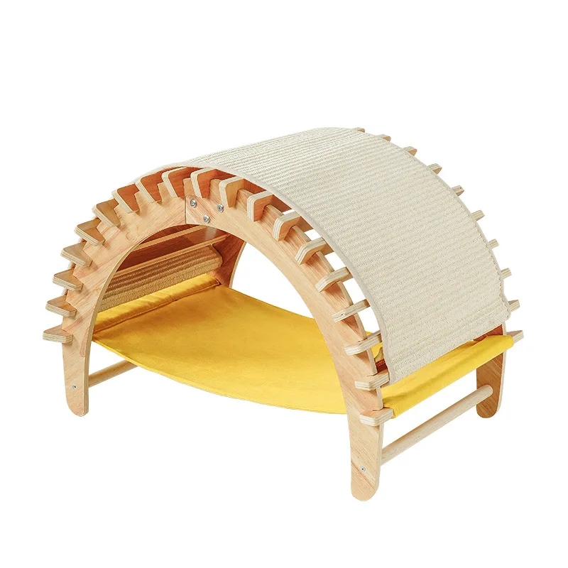 Solid wood cat nest four seasons universal big cat special outdoor portable cat scratching board