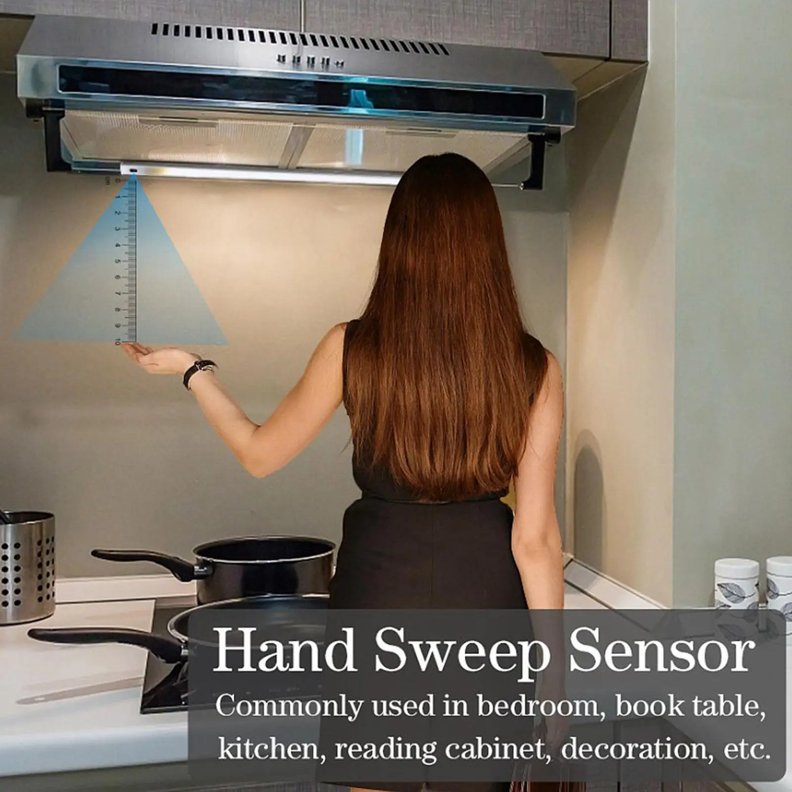Rechargeable LED Motion Sensor Light Indoor Wall Mounted Cabinet Bar USB Powered Under Lighting for Kitchen Wardrobe Bedroom Use