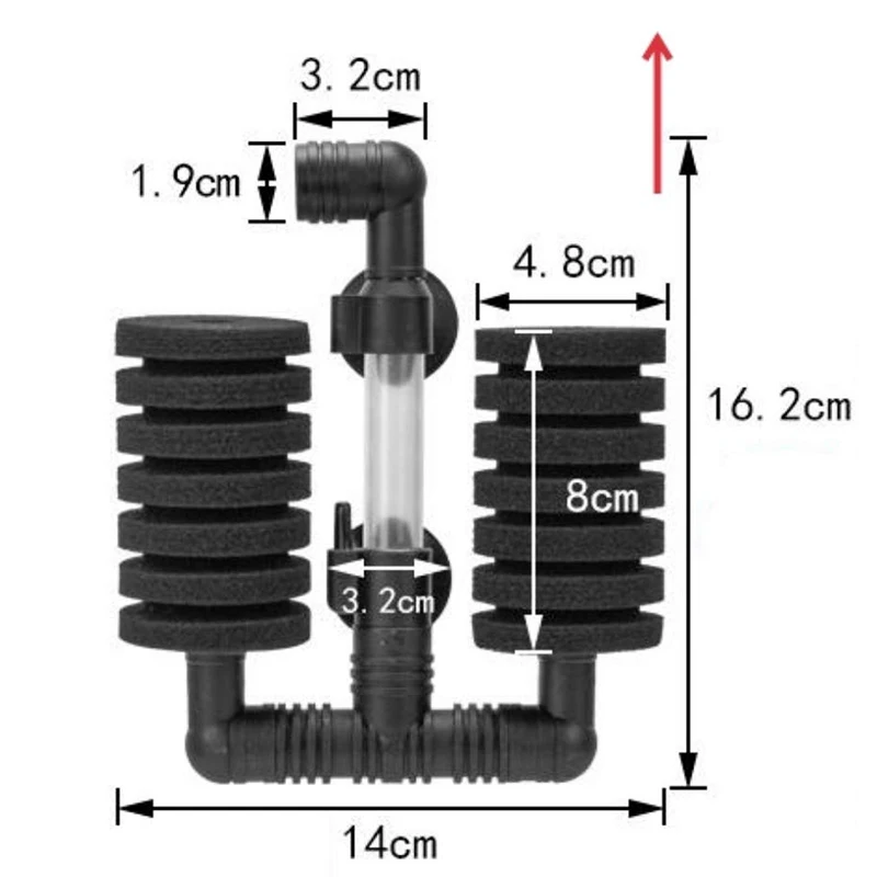 Luchtpomp Pneumatisch Aan De Wand Gemonteerde Aquariumfilter Oxygenerend Filter Aquarium Bio Filter Filtro Aquario Praktisch