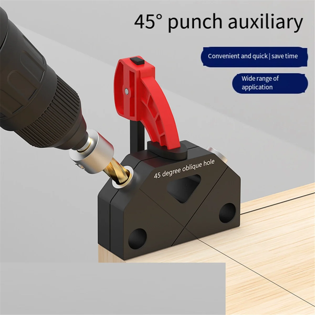 45 Degree Oblique Hole Punch Locator Woodworking Drilling Locator Punching Assistant Positioning Woodworking Tools 8.0mm