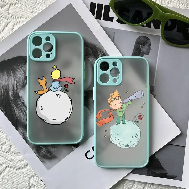 Cartoon The Little Prince Phone Case For IPhone 13Pro 12 11 Mini Pro Max 6 6s 7 8 Plus Xr X Xs Matte Telefoon Cover