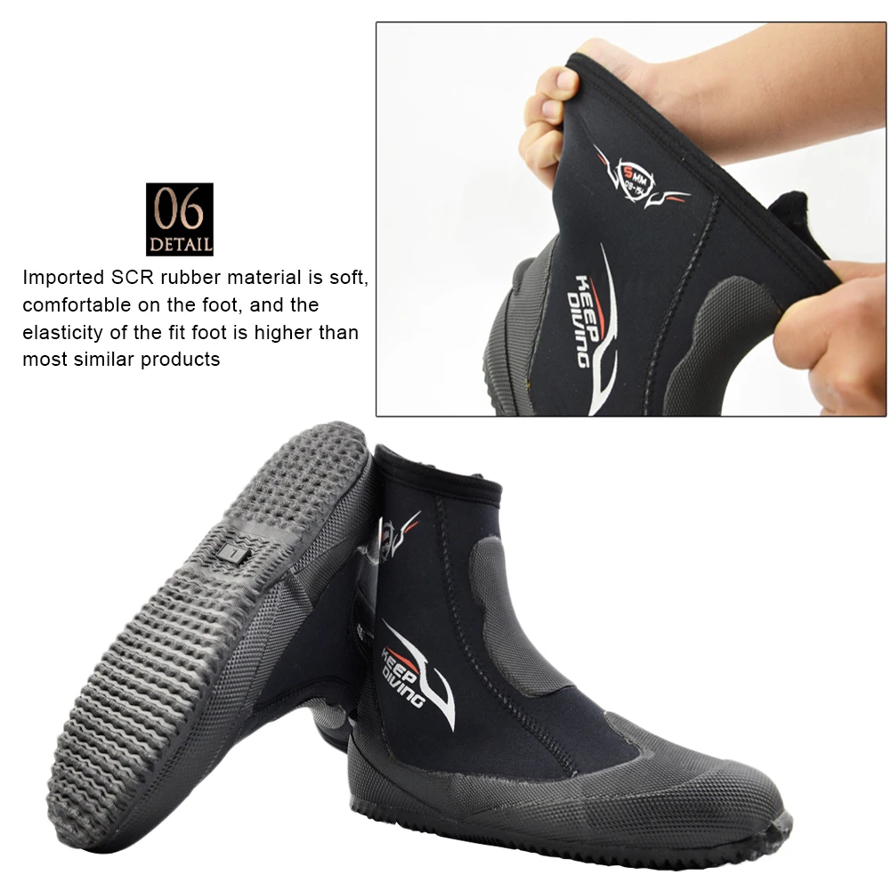 5MM Neoprene Boots Water Shoes Thermal High Rise For Water Sports Cuba Diving Snorkeling Rafting Men And Women Dropshipping