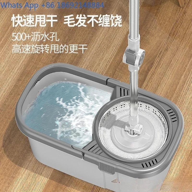 Rotating Mop with Self Wringing Bucket Floor Cleaning Set Home Use